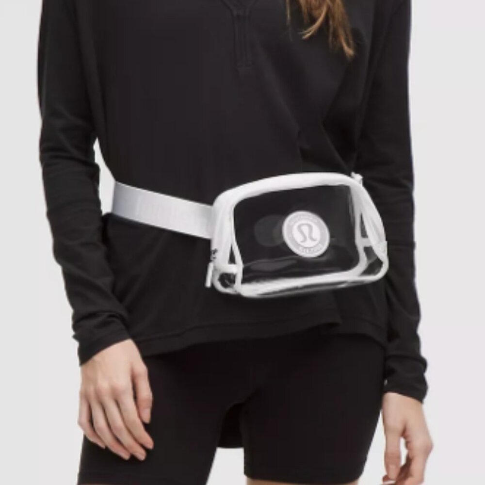 NWOT Unisex Lululemon Everywhere Belt Bag 1L Clear in White/Vapor